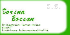 dorina bocsan business card